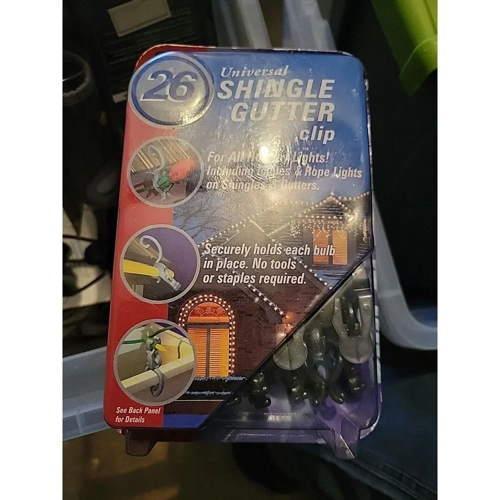 Shingle Gutter Clips For All Holiday Lights Universal‎ No Tools Needed 26 Pieces